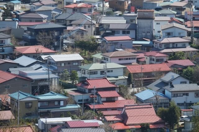 急激な人口増で建てられた住宅密集地