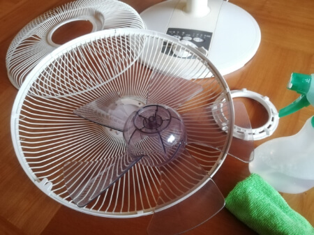 扇風機を分解して掃除する方法