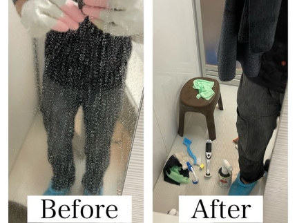 【必ず私が伺います☆】お風呂の水垢、黒カビ徹底除去☆他社集客サイトでも☆4.9!のサービス写真4
