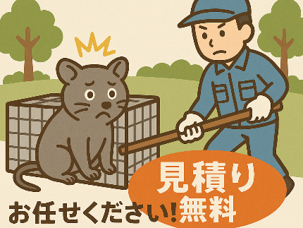 ハクビシン・アライグマ・イタチ駆除のサービス写真